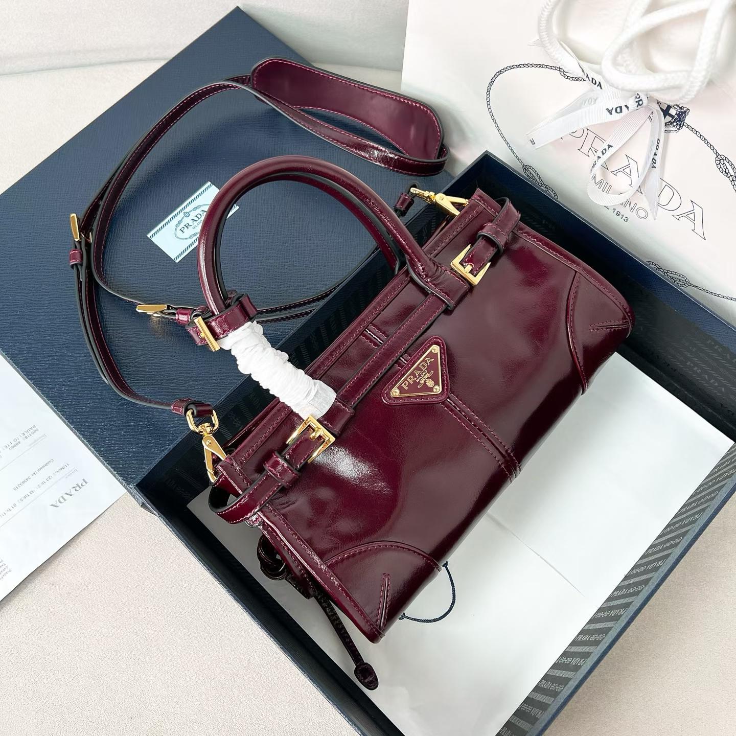 Prada Bonnie leather mini handbag view 6