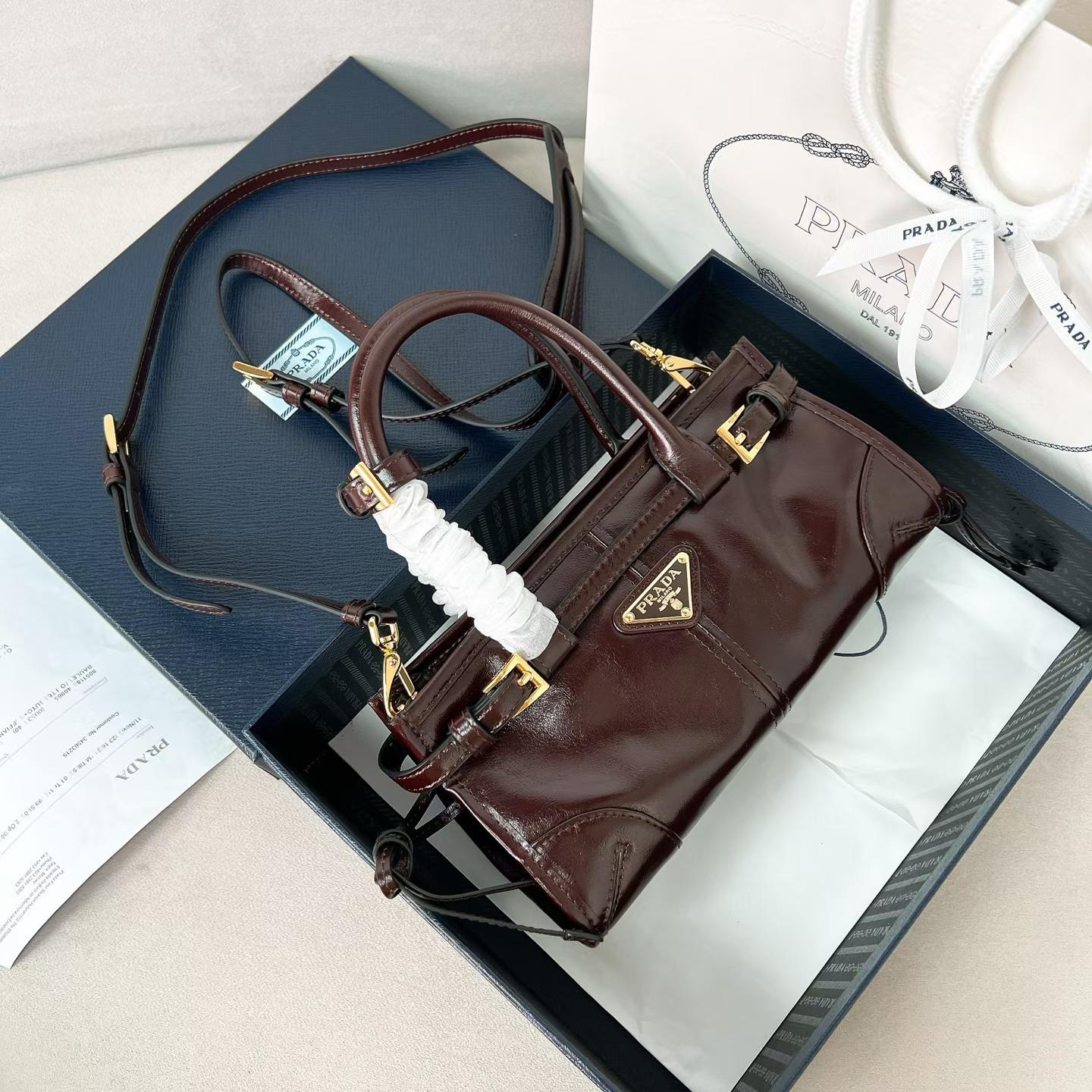 Prada Bonnie leather mini handbag view 7