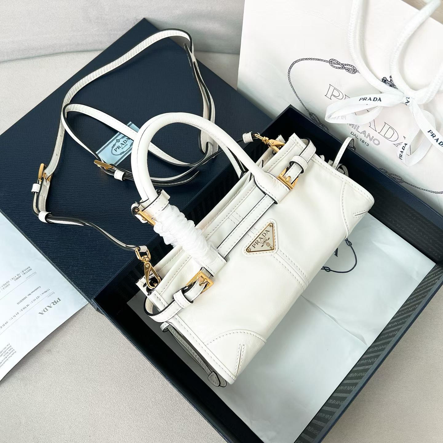 Prada Bonnie leather mini handbag view 8
