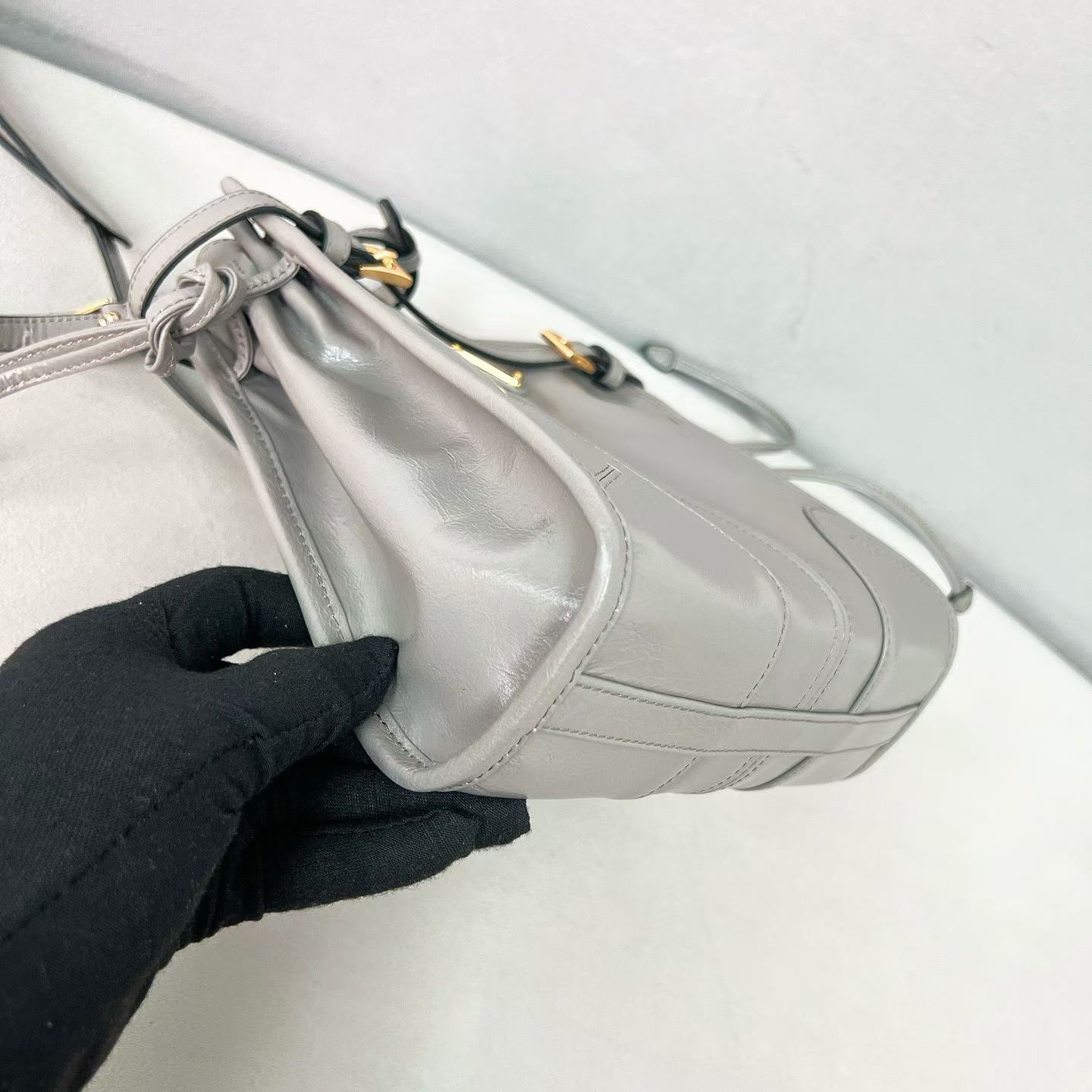 Prada Bonnie leather mini shoulder bag view 14