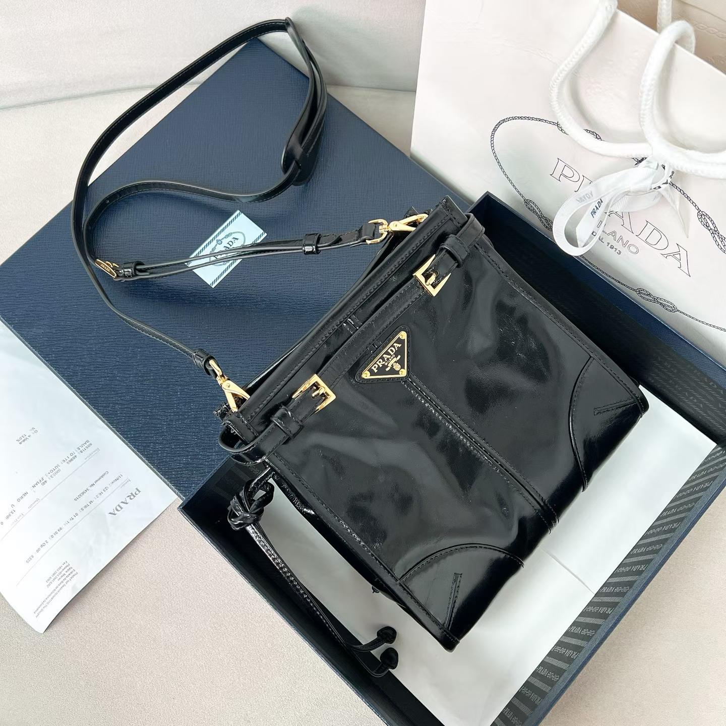 Prada Bonnie leather mini shoulder bag view 4