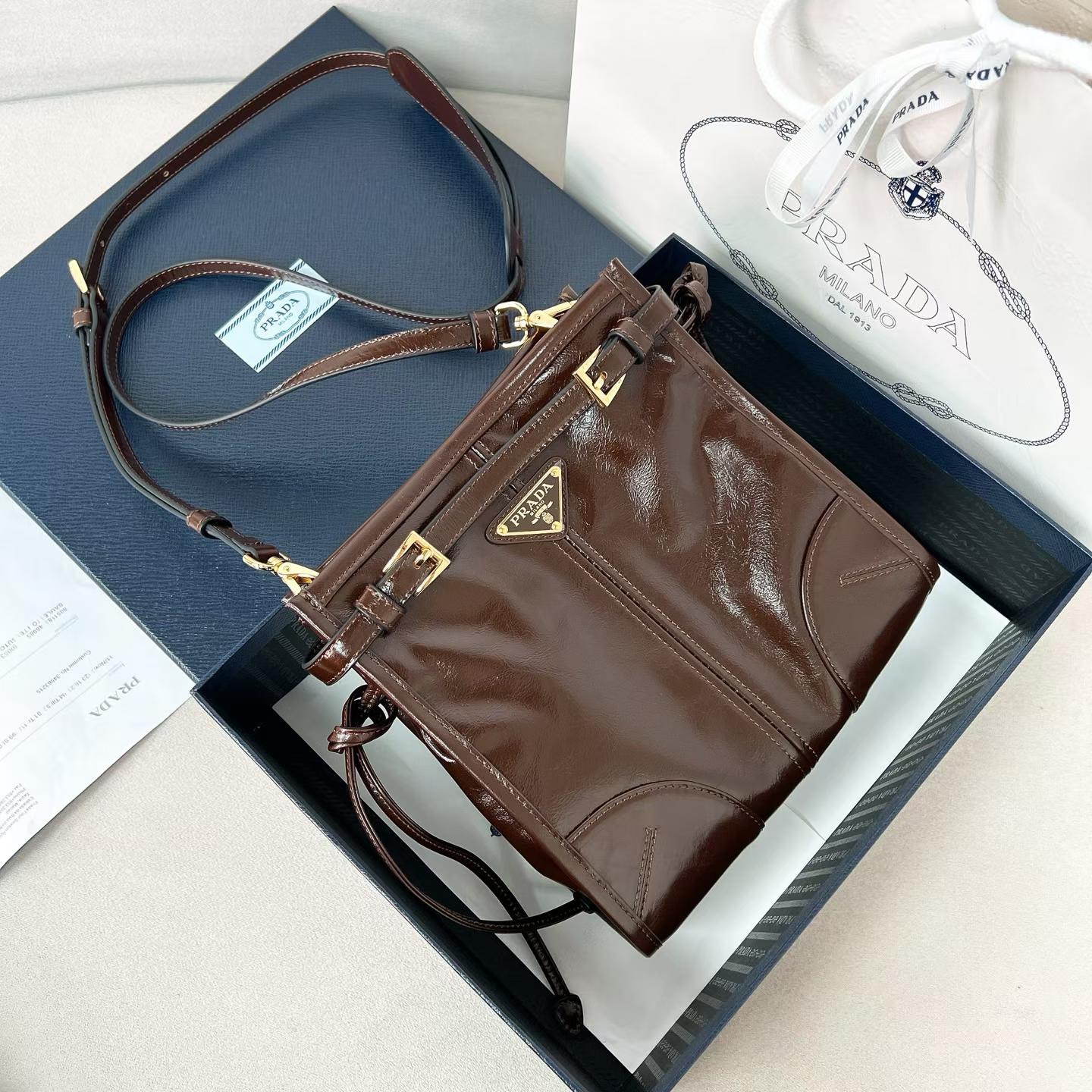 Prada Bonnie leather mini shoulder bag view 6