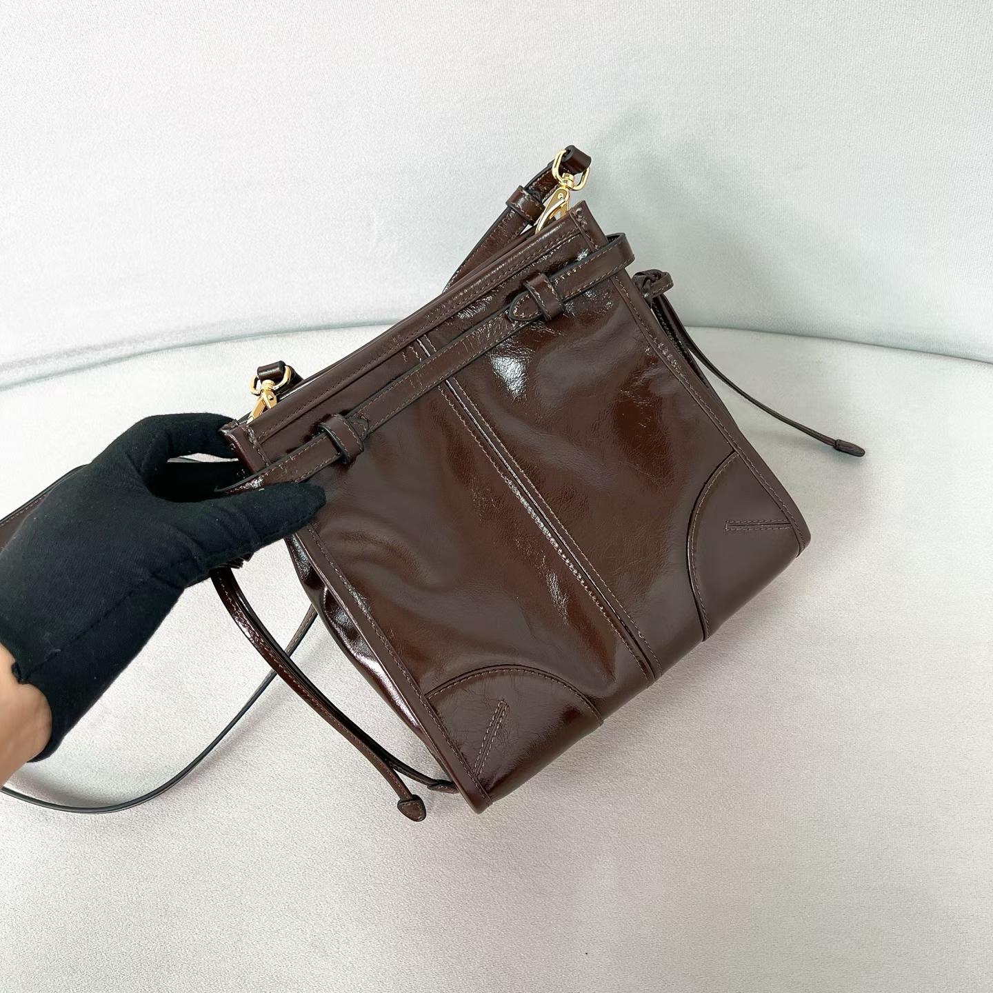 Prada Bonnie leather mini shoulder bag view 7
