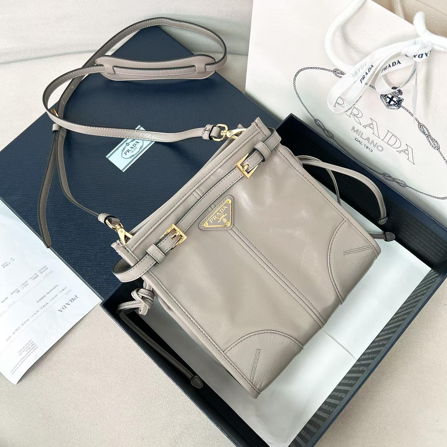 Prada Bonnie leather mini shoulder bag view 8