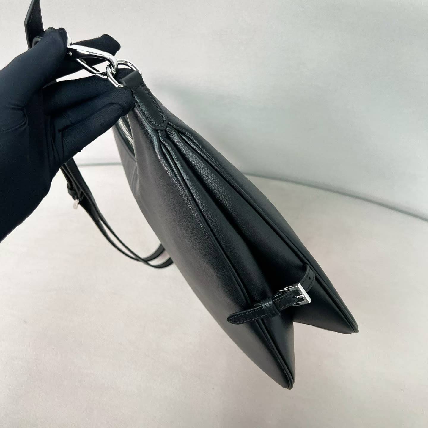 Prada Fold large leather shoulder bag view 12