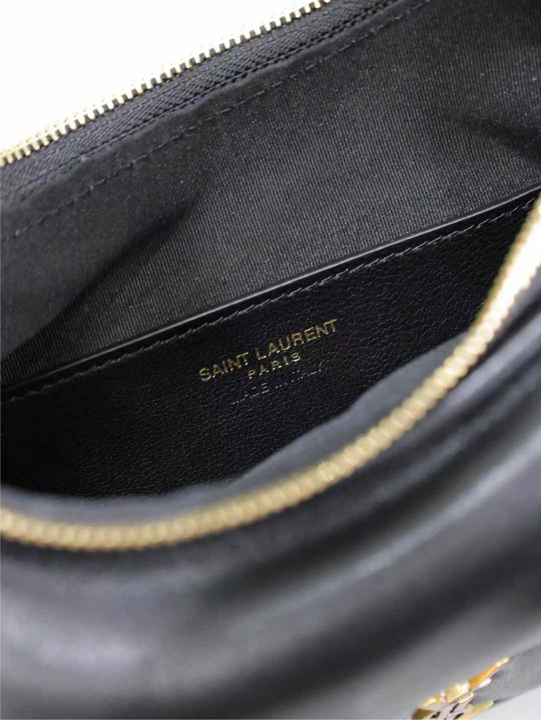 Saint Laurent calypso mini hobo in plunged lambskin view 5