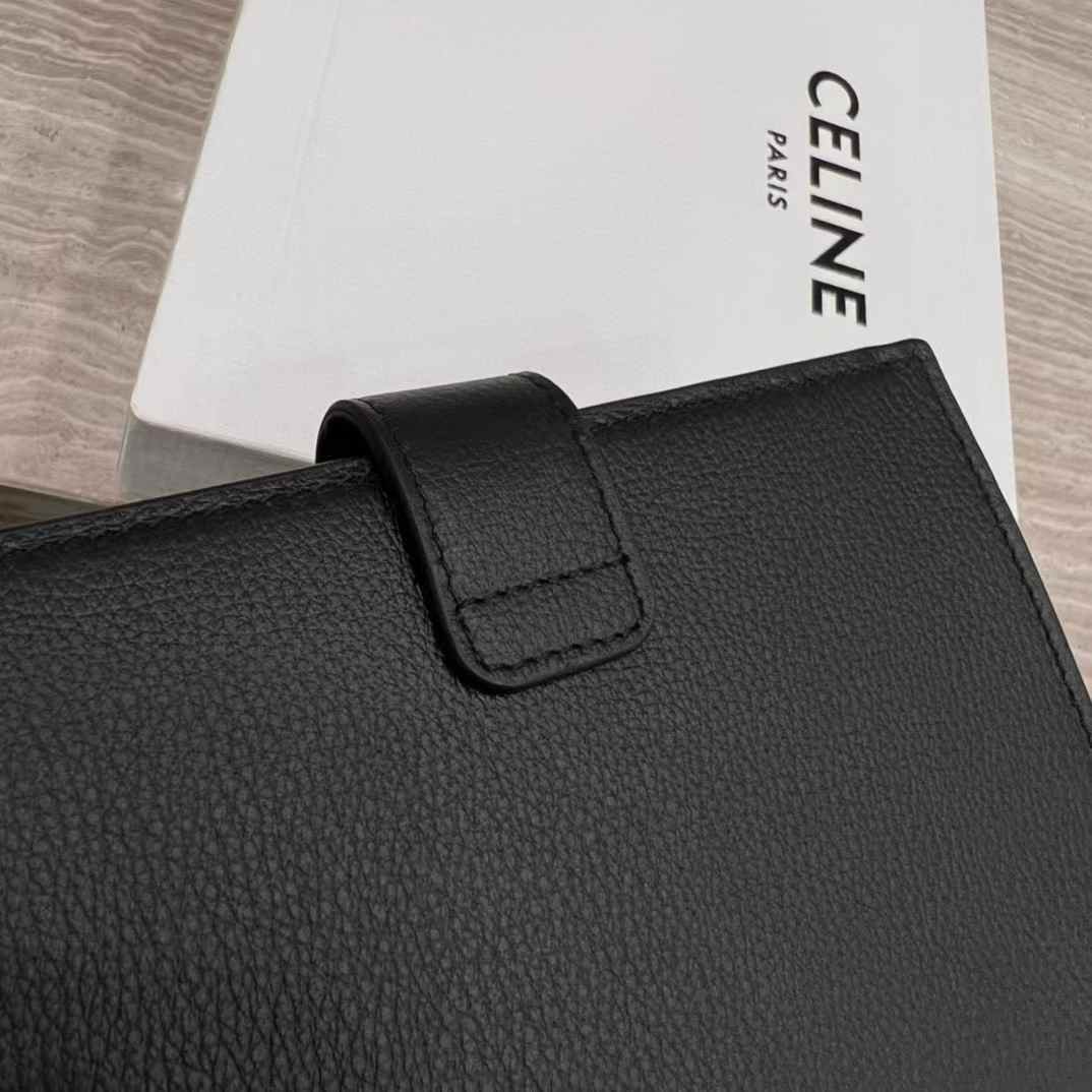 Celine Accordeon Card Holder In Supple Grained Calfskin view 6