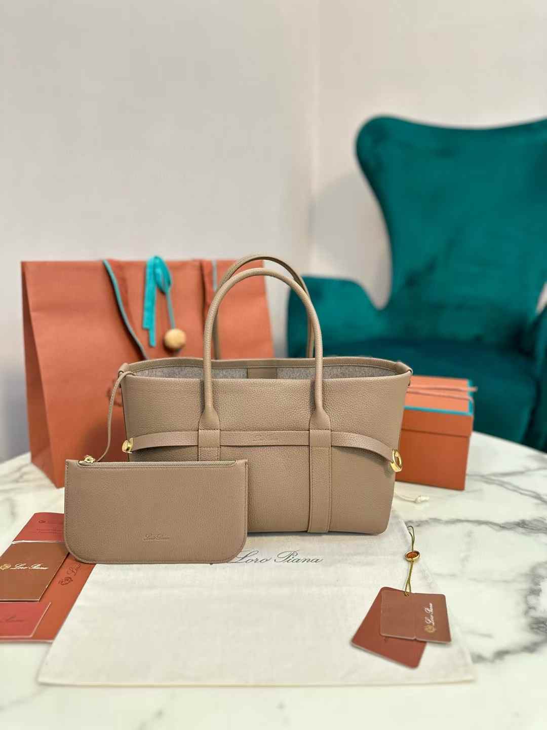 Loro Piana Small Ghiera Shopper view 1
