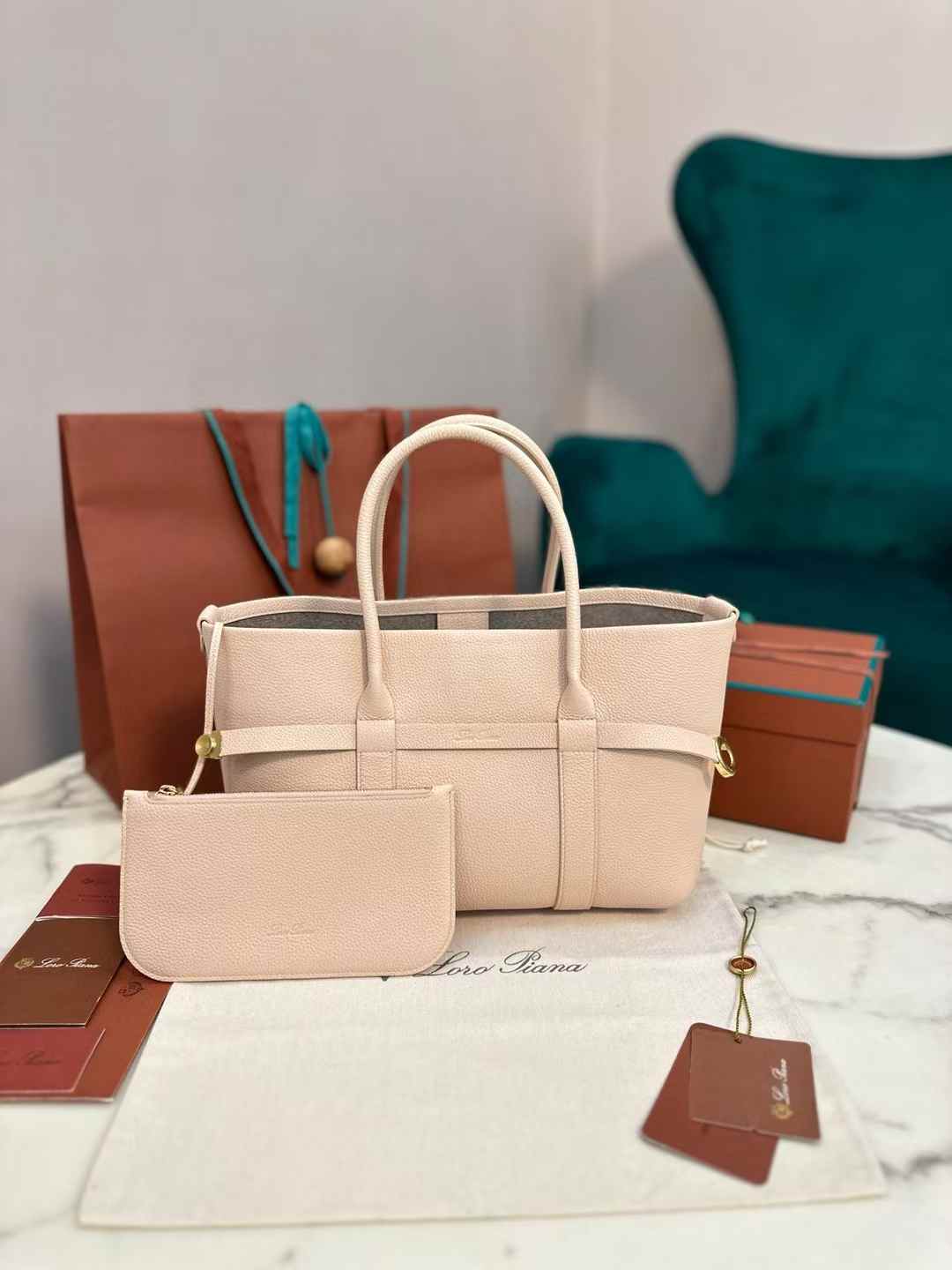 Loro Piana Small Ghiera Shopper view 1