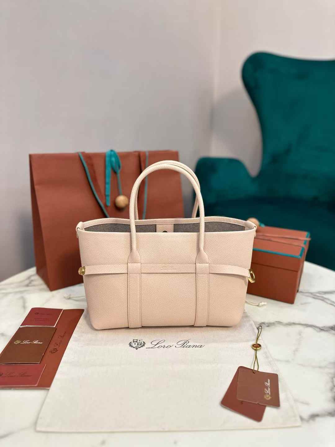 Loro Piana Small Ghiera Shopper view 2
