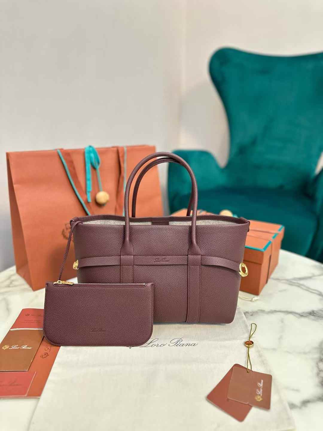 Loro Piana Small Ghiera Shopper view 1