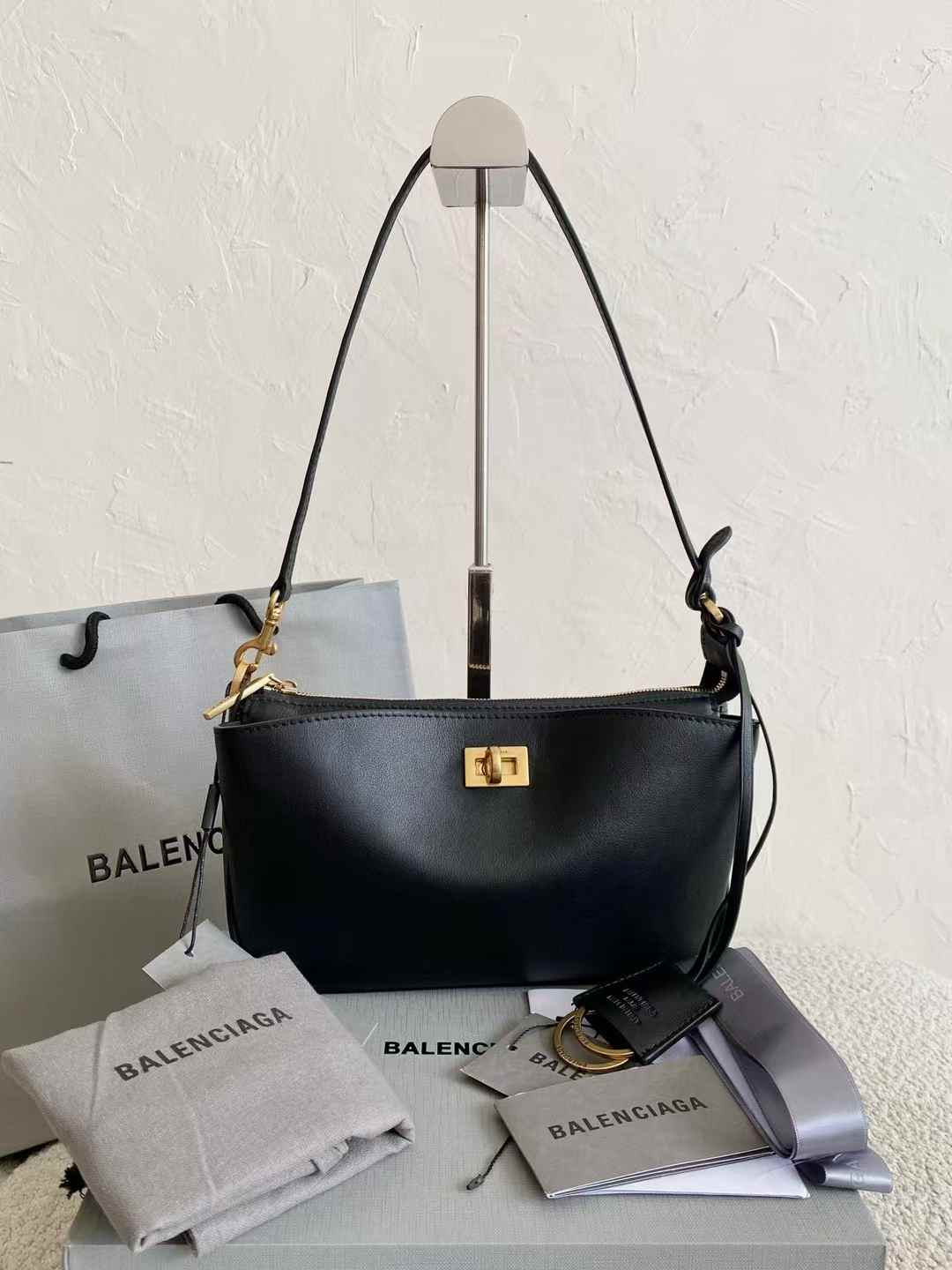 Balenciaga Women’s Rodeo Sling Pochette in Black view 1