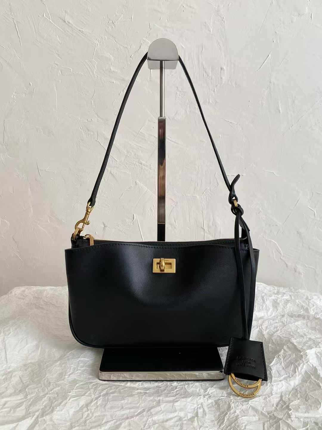 Balenciaga Women’s Rodeo Sling Pochette in Black view 2