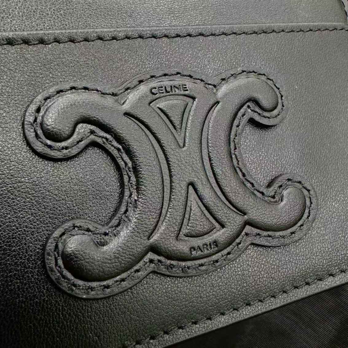 Celine Card Holder Cuir Triomphe In Shiny Calfskin view 7