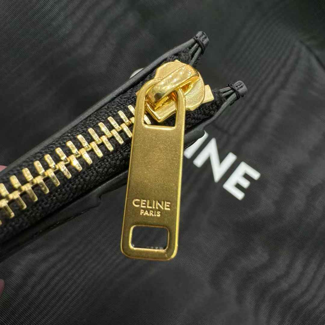 Celine Card Holder Cuir Triomphe In Shiny Calfskin view 9