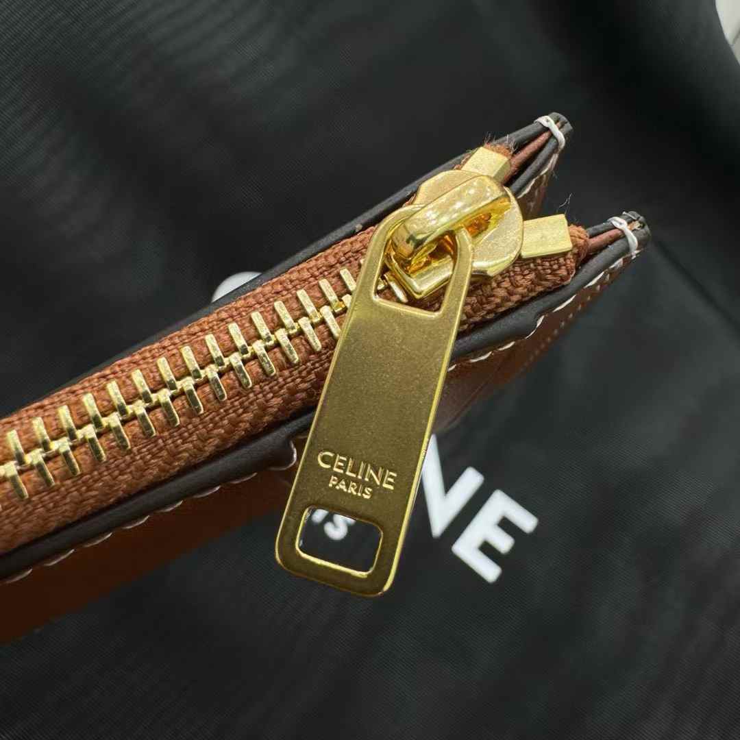 Celine Card Holder Cuir Triomphe In Shiny Calfskin view 8