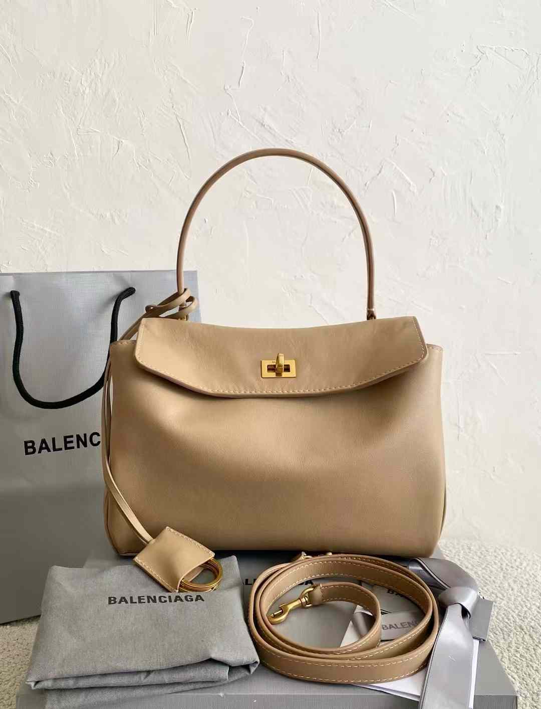 Balenciaga Women’s Rodeo Handbag in Latte view 1