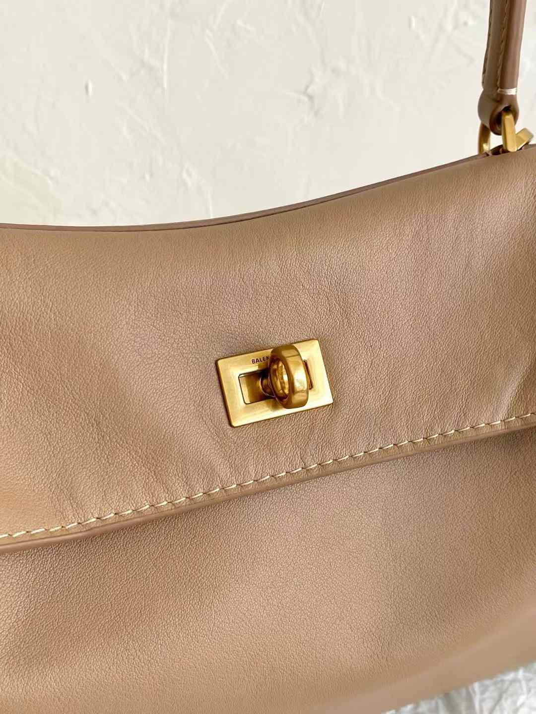 Balenciaga Women’s Rodeo Handbag in Latte view 5