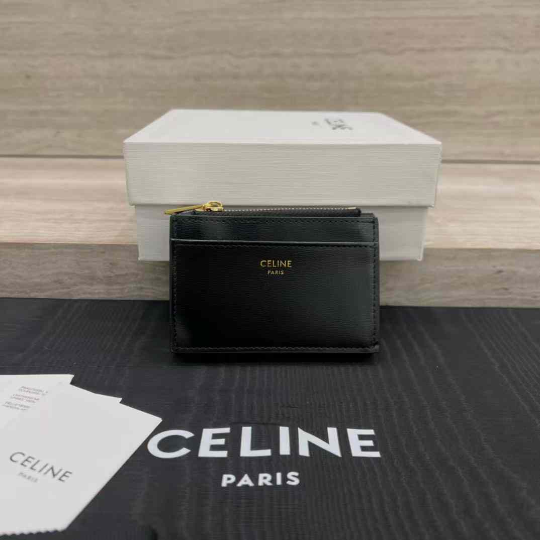 Celine COMPACT WALLET WITH COIN TRIOMPHE in Shiny calfskin view 2