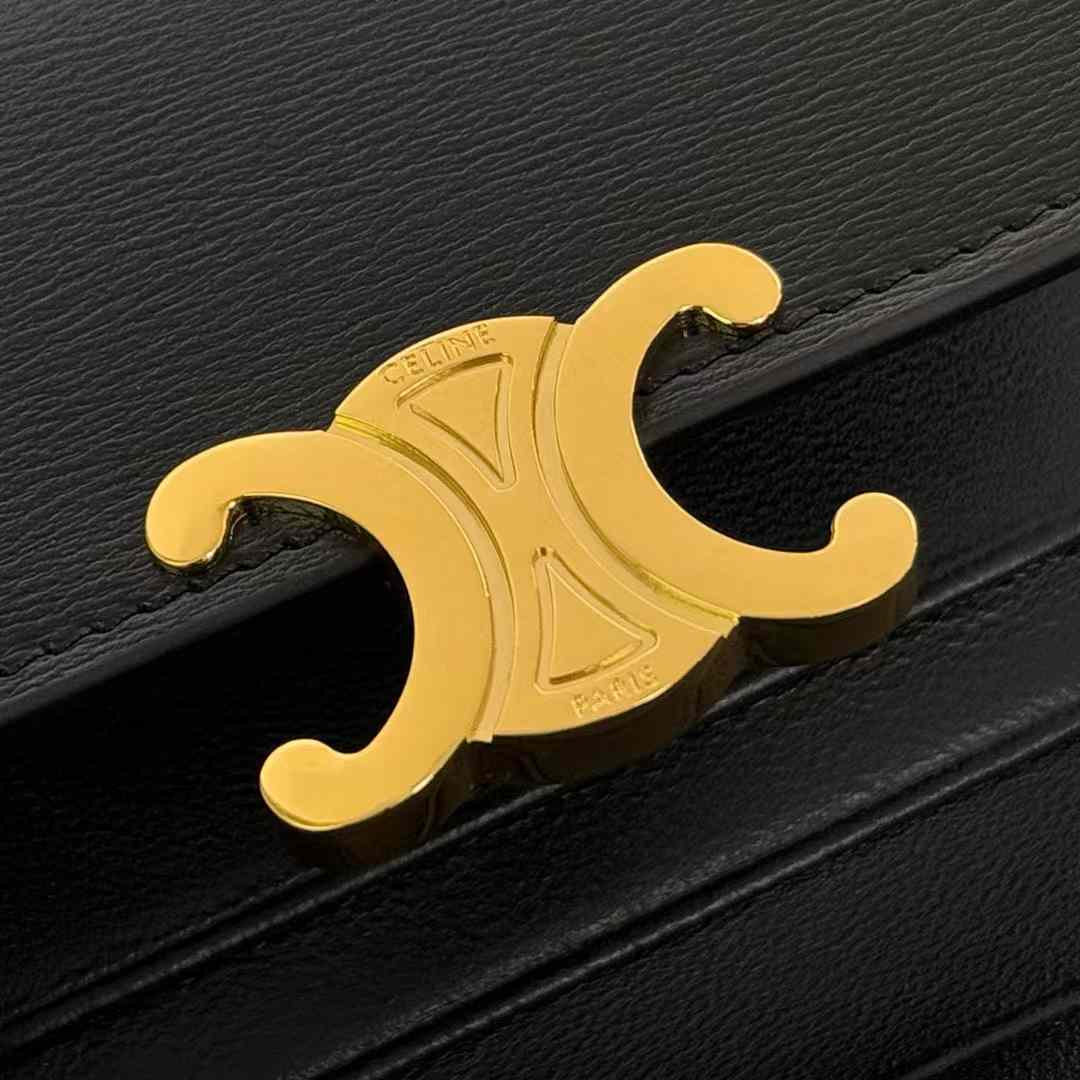 Celine COMPACT WALLET WITH COIN TRIOMPHE in Shiny calfskin view 3