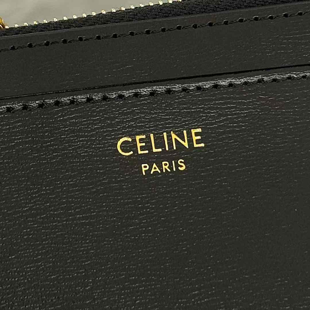 Celine COMPACT WALLET WITH COIN TRIOMPHE in Shiny calfskin view 6