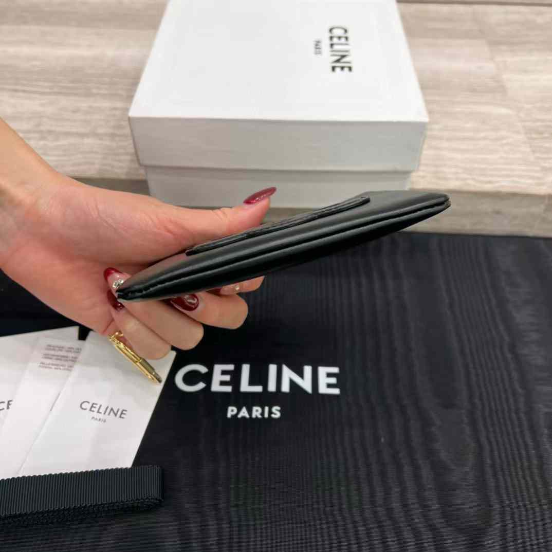 Celine Coin And Card Pouch Cuir Triomphe In Smooth Calfskin view 3