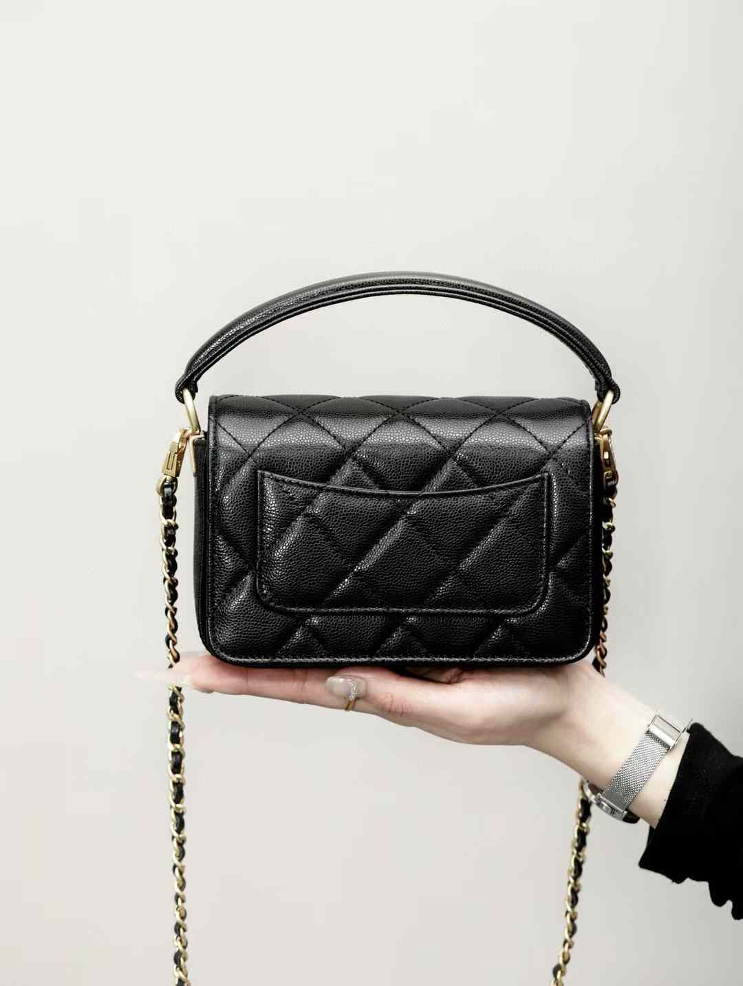 Chanel Mini Flap Bag with Top Handle view 2