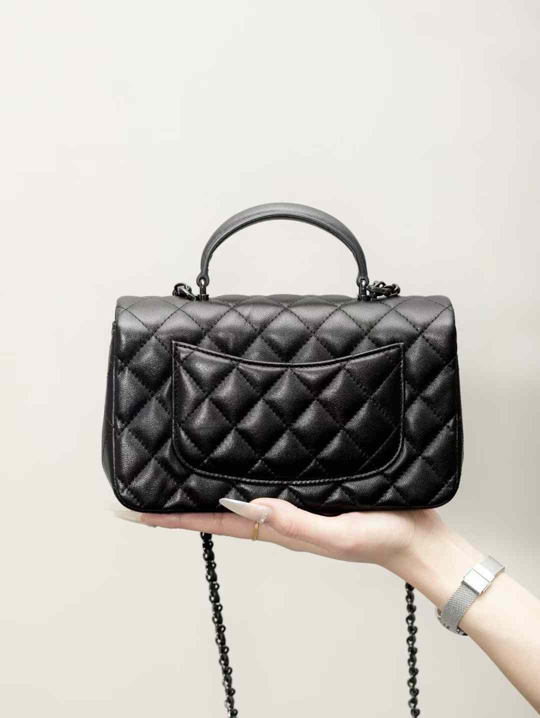 Chanel Mini Classic Handbag With Top Handle view 2