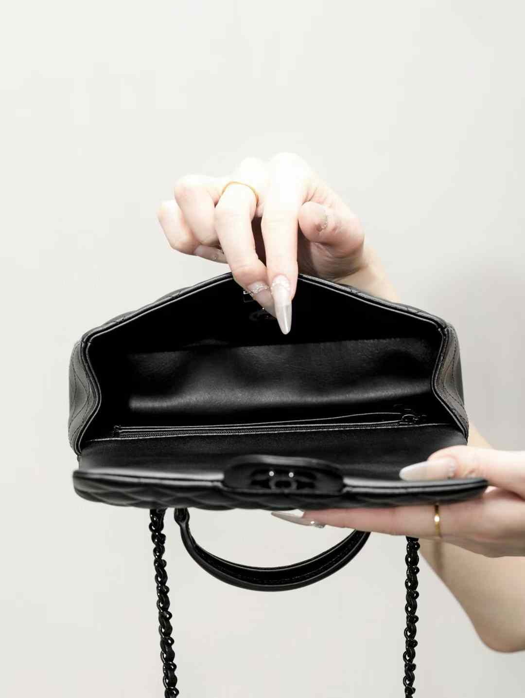 Chanel Mini Classic Handbag With Top Handle view 4