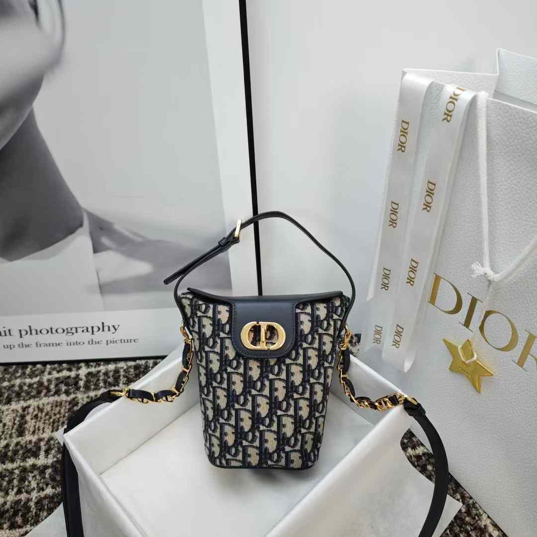 Dior 30 Montaigne Amber Mini Bucket Bag view 1