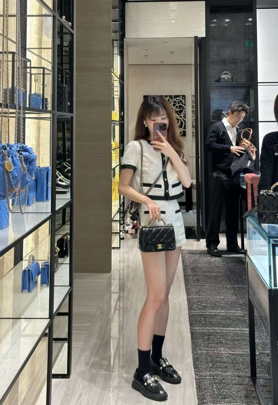 Chanel Mini Flap Bag with Top Handle view 10