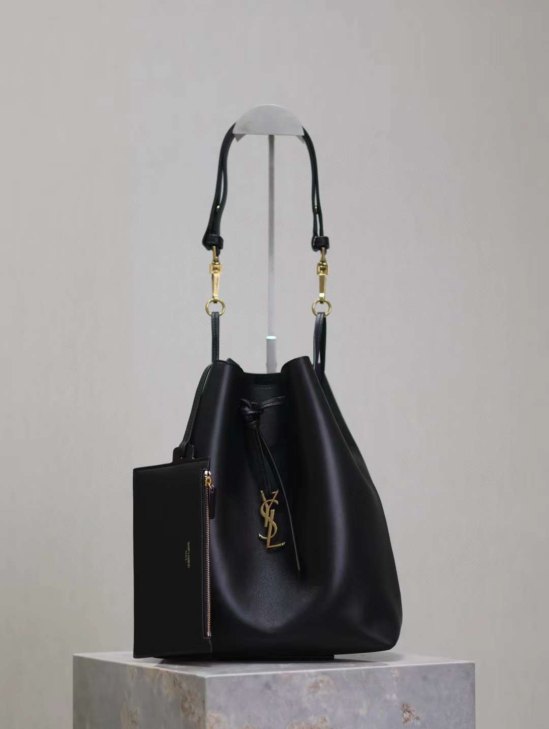 Saint Laurent PARIS VII pochon in lambskin view 1