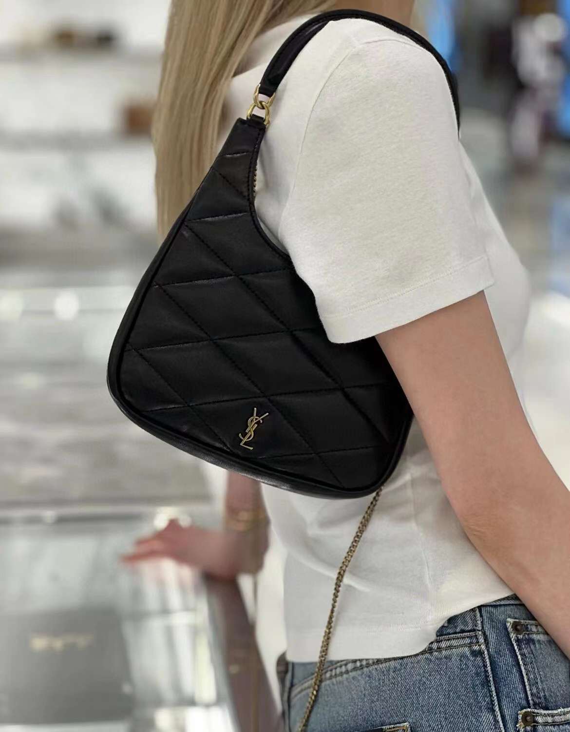 Saint Laurent SADE hobo in lambskin view 9