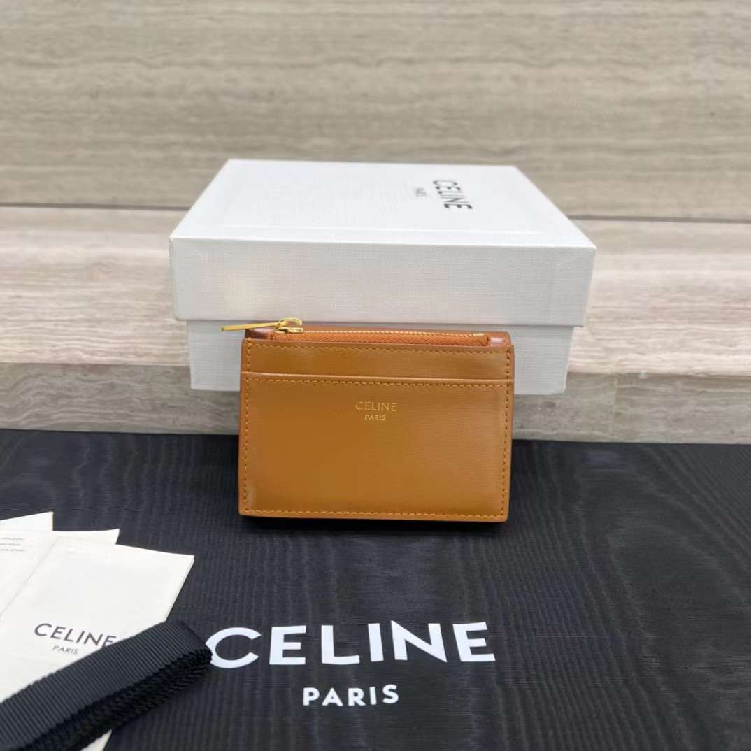 Celine Small Flap Wallet TRIOMPHE in Shiny calfskin view 2