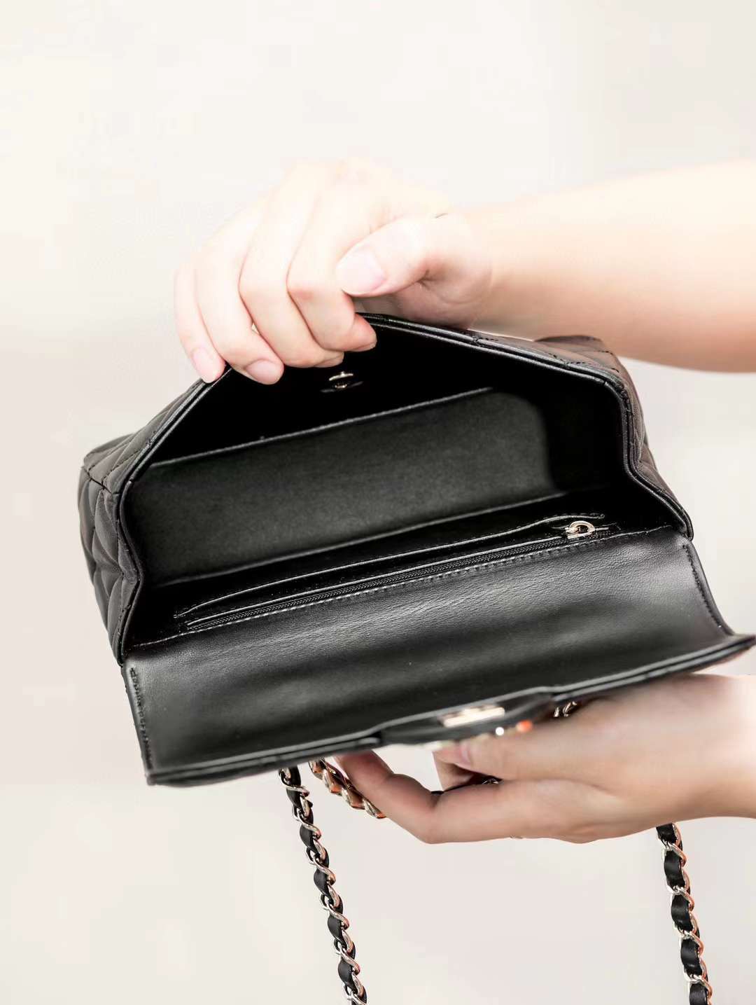 Chanel Mini Flap Bag With Top Handle view 3