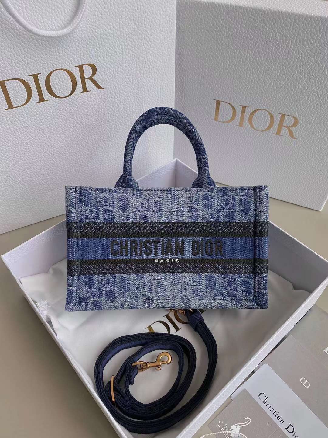 Dior Cd Mini Book Tote Bag view 1