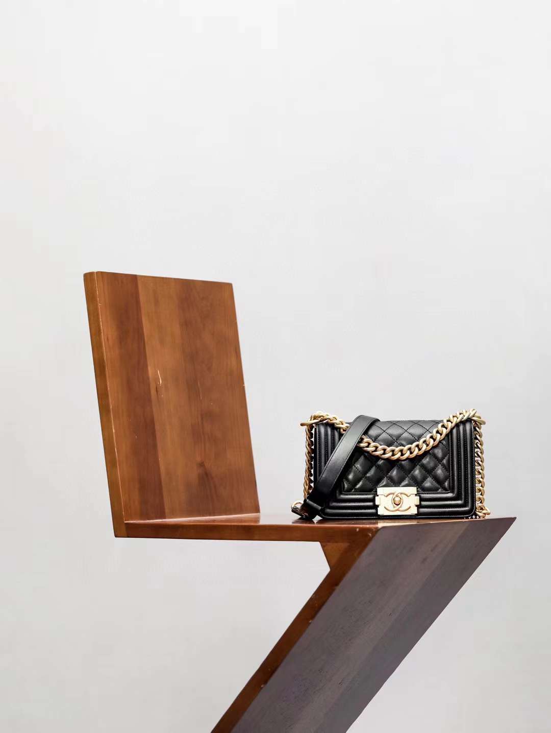 Chanel boy handbag view 3