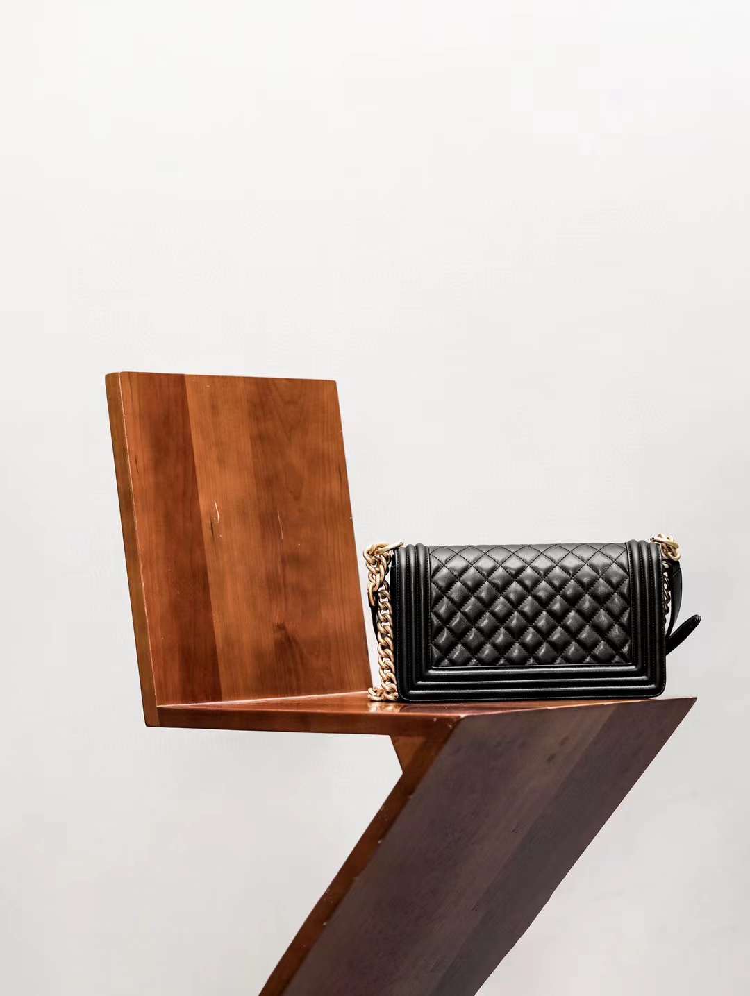 Chanel boy handbag view 3
