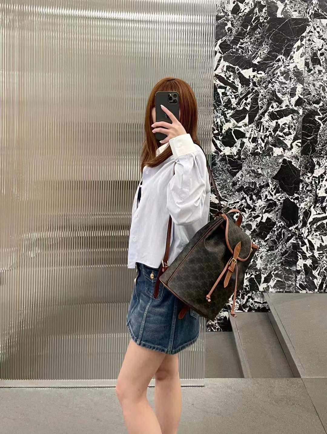 Celine TRIOMPHE CANVAS knapsack view 8