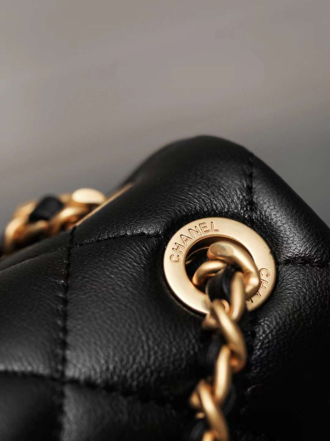 Chanel 24P Enamel letter flap bag view 8