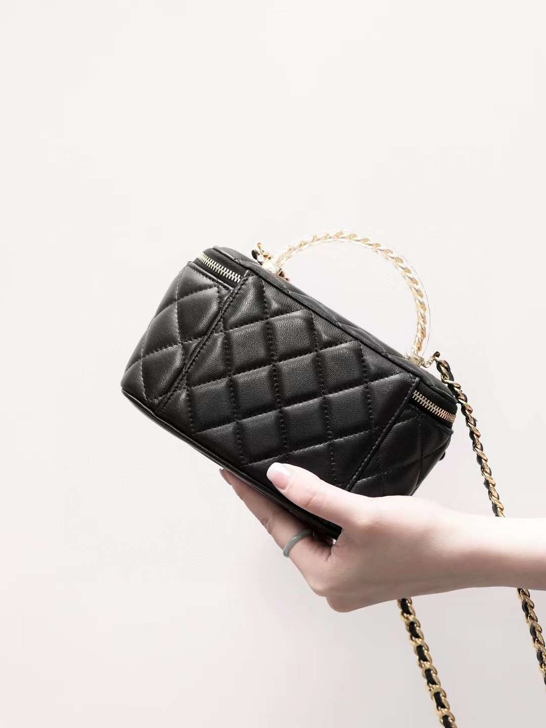 Chanel clutch with chain view 2