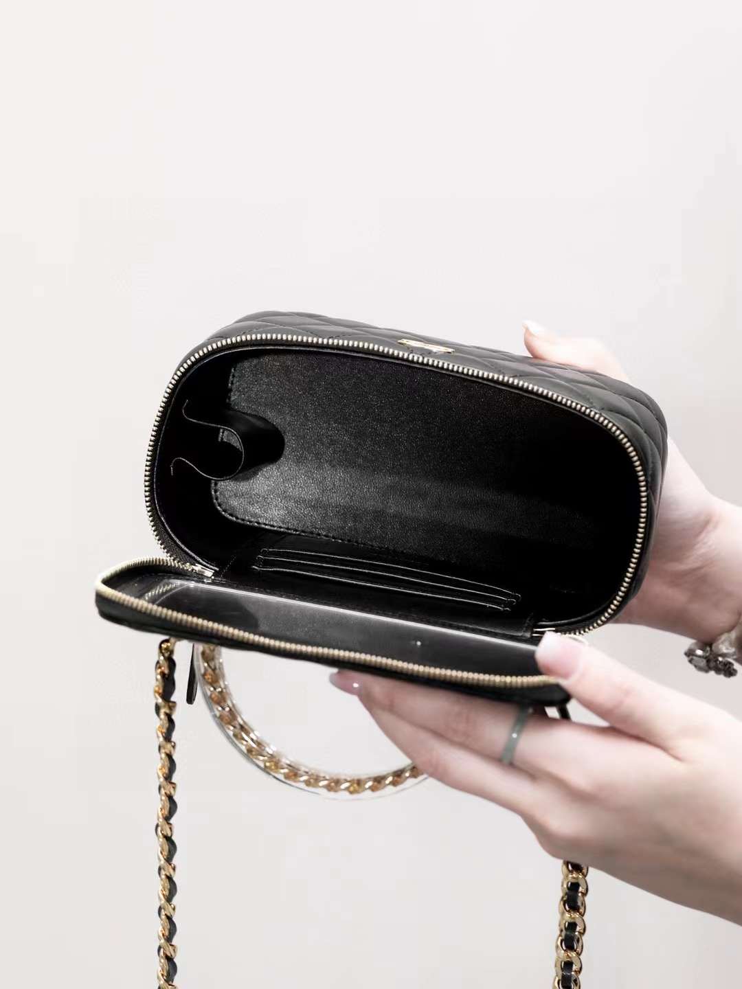 Chanel clutch with chain view 3