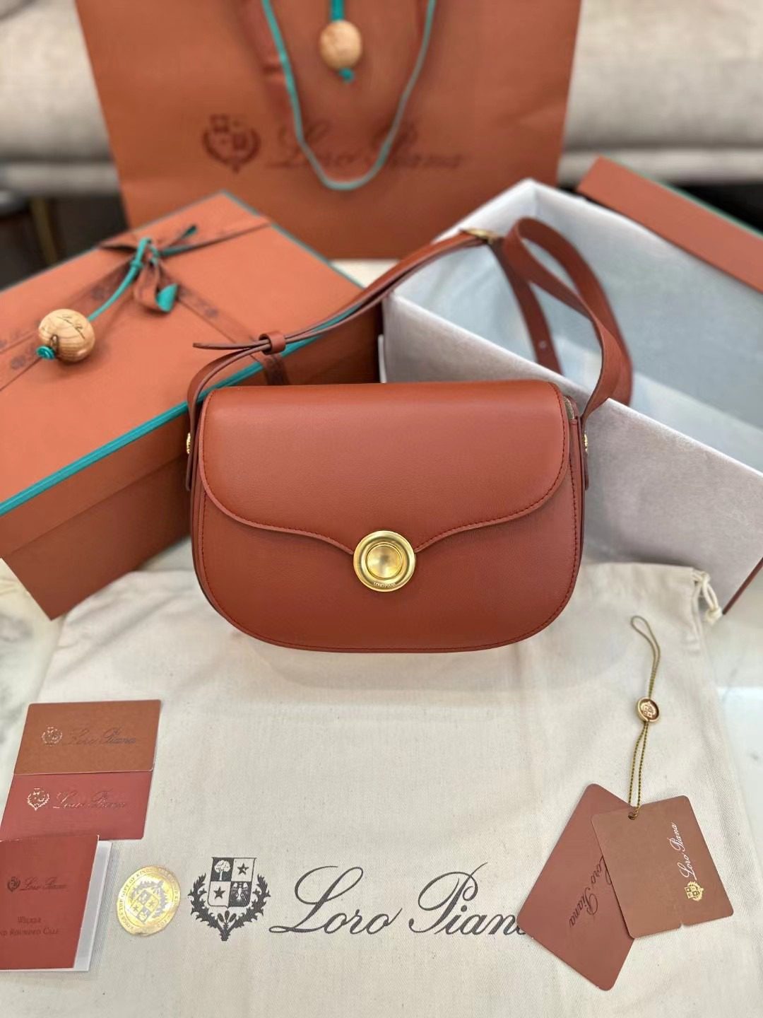Loro Piana saddle bag view 1