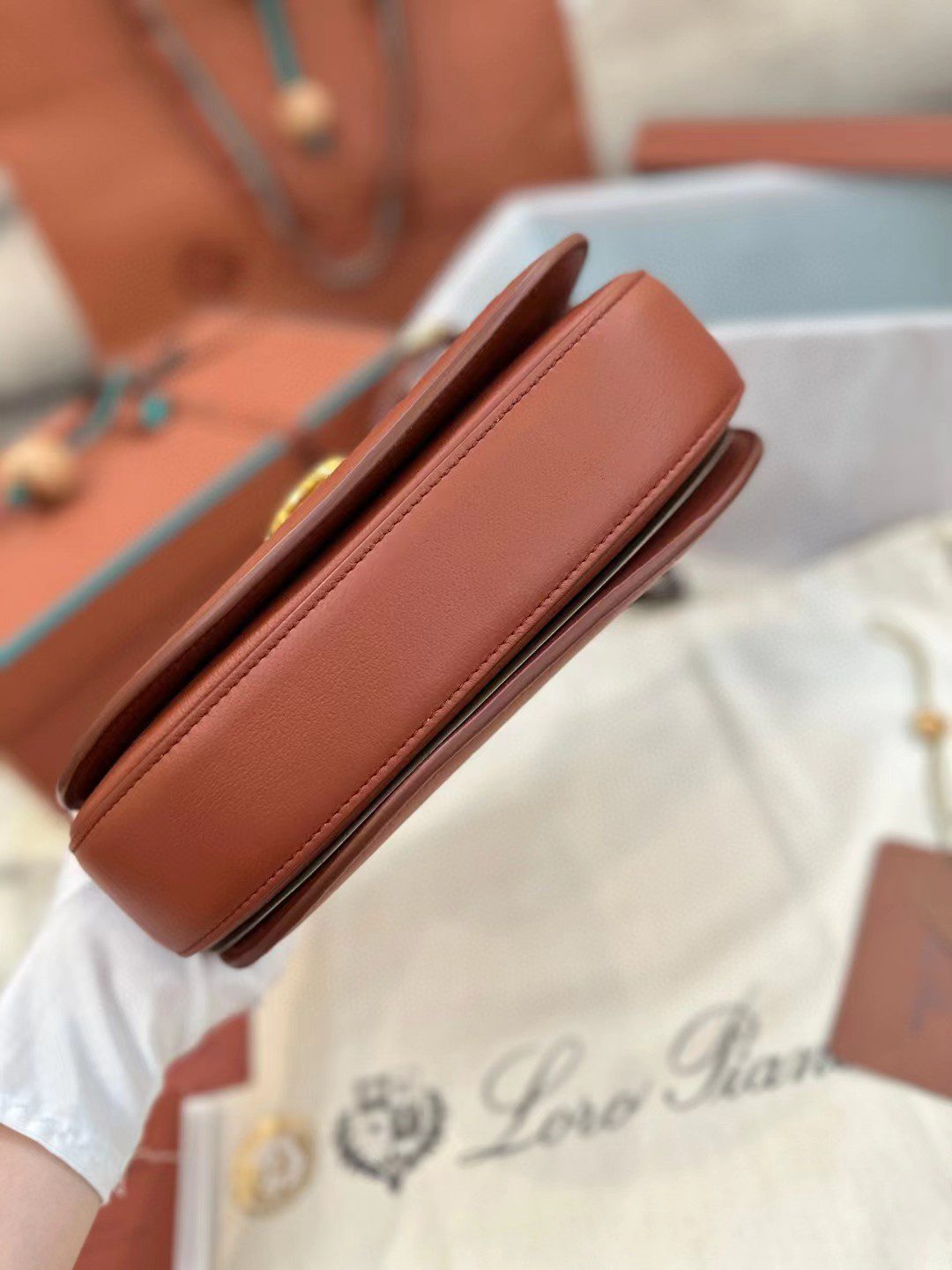 Loro Piana saddle bag view 4