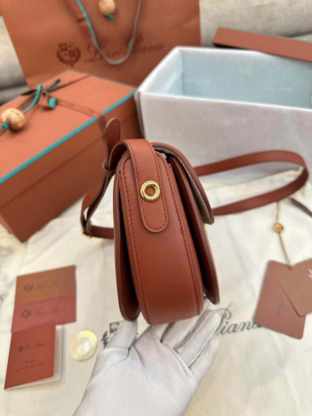Loro Piana saddle bag view 6