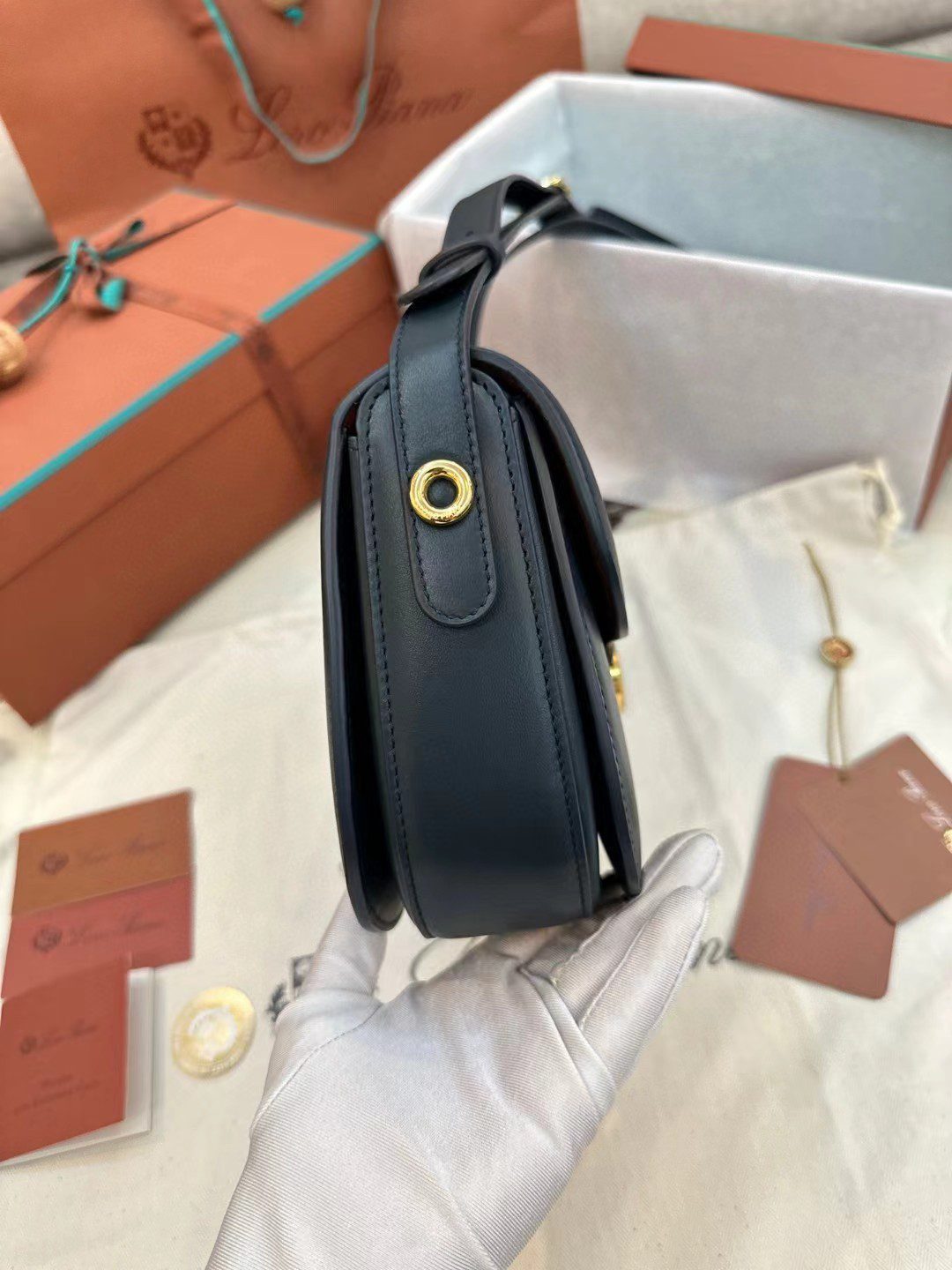 Loro Piana saddle bag view 4
