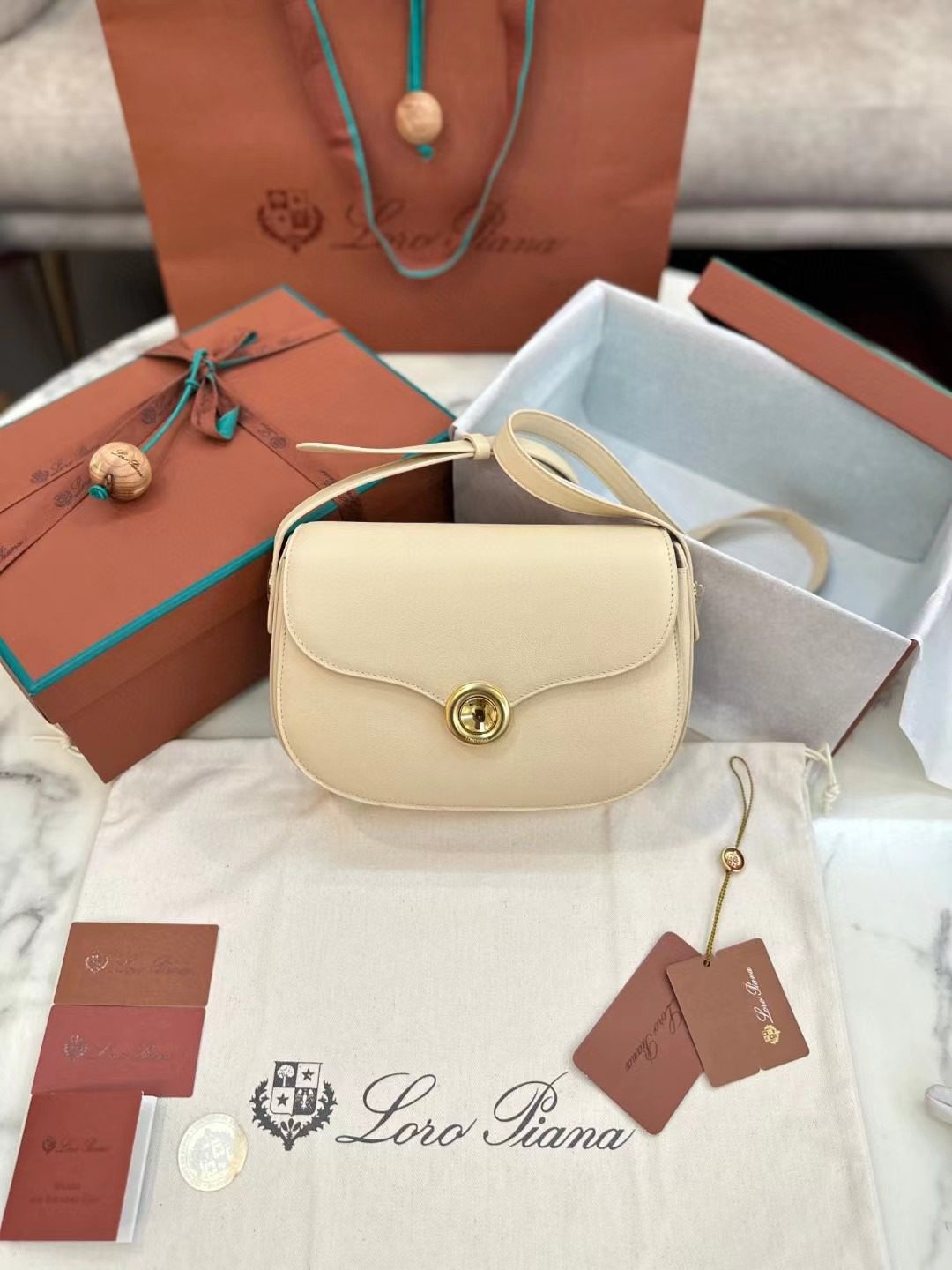 Loro Piana saddle bag view 1