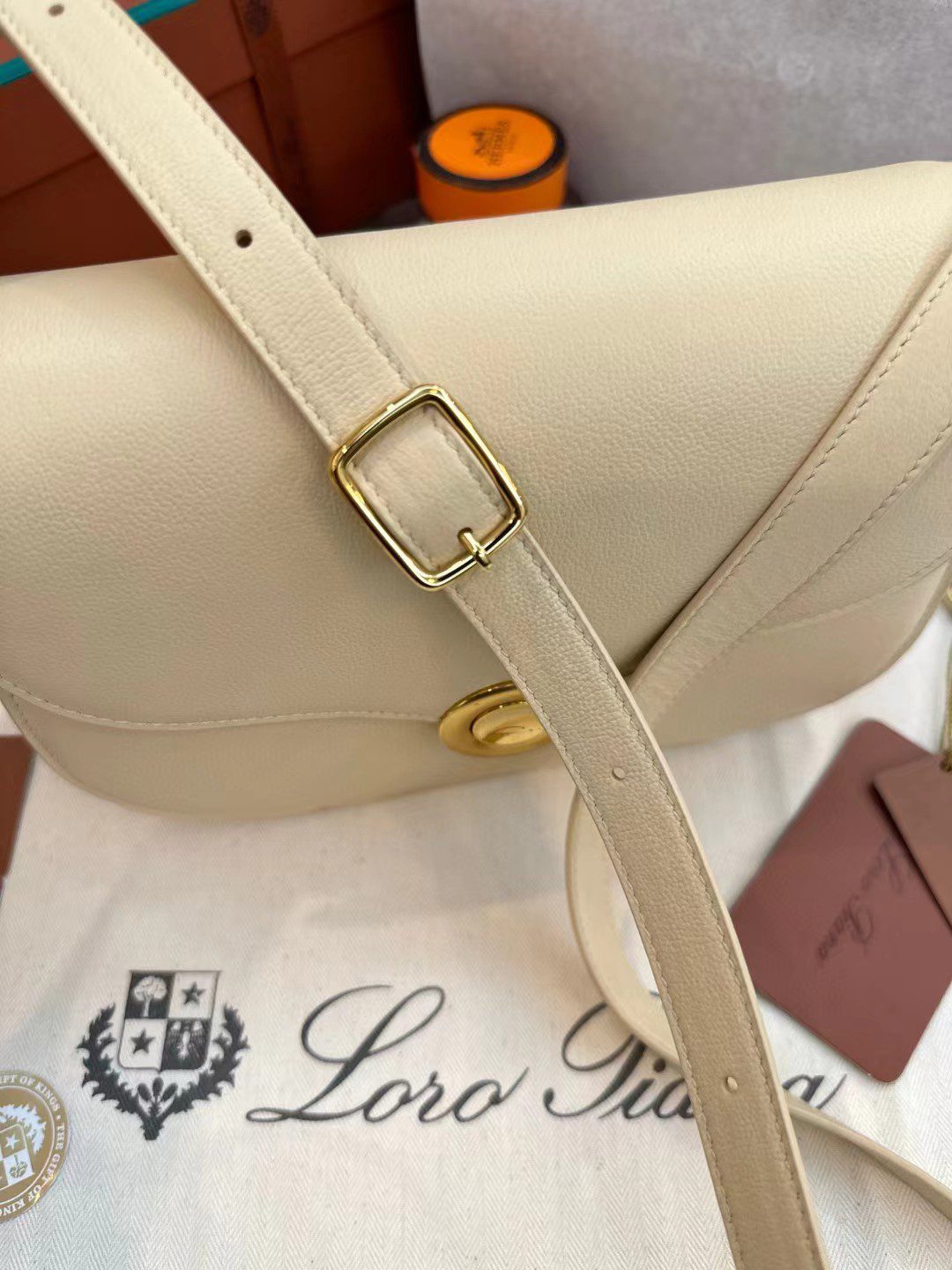 Loro Piana saddle bag view 4