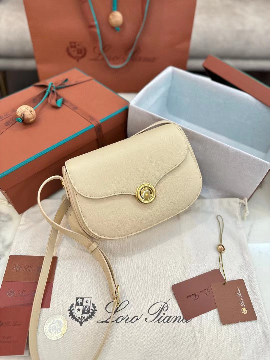 Loro Piana saddle bag view 8