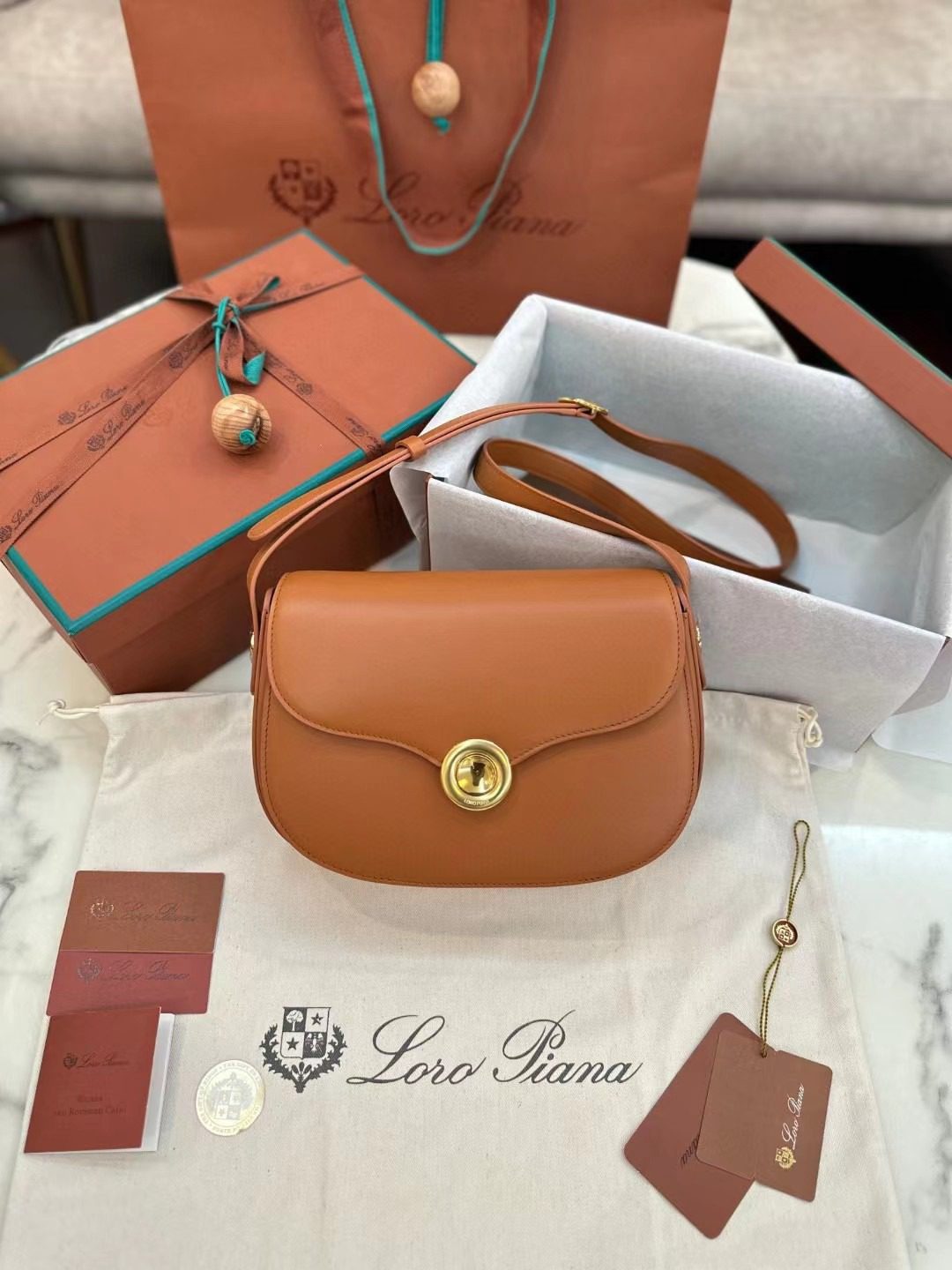 Loro Piana saddle bag view 1